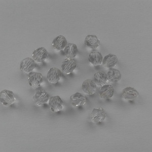 Cseh csiszolt üveggyöngy - 6mm - 40 db / csomag - átlátszó, Kellékek & szerszámok, Gyöngyfűzés kellékek, Üveggyöngy, Ékszerkészítés, MESKA