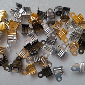 Szalagvég, végzáró - 11x6mm - 50 db / csomag, Kellékek & szerszámok, Gyöngyfűzés kellékek, Egyéb alkatrész, , MESKA