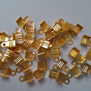 Szalagvég, végzáró - 11x6mm - 50 db / csomag - arany szín, Kellékek & szerszámok, Gyöngyfűzés kellékek, Egyéb alkatrész, , MESKA