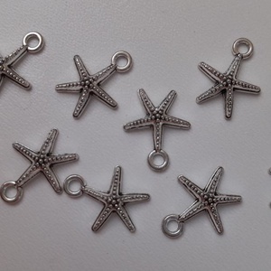 Fém medál - 15x13mm - tengeri csillag - 10 db / csomag - antik ezüst szín, Kellékek & szerszámok, Ékszerkellék, Medál csomag, Ékszerkészítés, MESKA