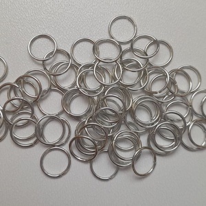 Nyitható szerelőkarika - 10mm - rhodium szín - 50 db / csomag, Kellékek & szerszámok, Gyöngyfűzés kellékek, Szerelőkarika, , MESKA