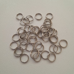 Dupla szerelőkarika - 7mm - rhodium szín - 50 db / csomag, Kellékek & szerszámok, Gyöngyfűzés kellékek, Szerelőkarika, , MESKA