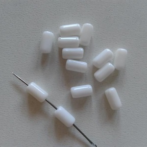 Cseh üveggyöngy - 8x5mm - fehér - 50 db / csomag, Kellékek & szerszámok, Gyöngyfűzés kellékek, Üveggyöngy, , MESKA
