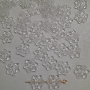 Akril hópihe köztes - 13x11mm (2mm vastag) - 20 db / csomag - átlátszó, Kellékek & szerszámok, Gyöngyfűzés kellékek, Egyéb alkatrész, , MESKA