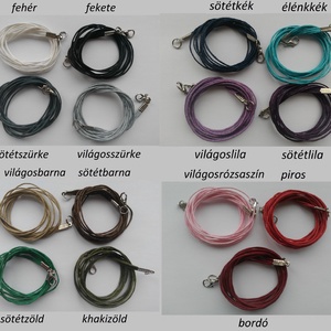 Viaszolt szálas nyaklánc alap (10 db / csomag) - vegyes szín - kellékek & szerszámok - gyöngyfűzés kellékek - damil - Meska.hu