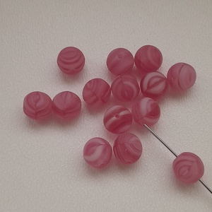 Sötétben világító cseh üveggyöngy - 8mm - rózsaszín, Kellékek & szerszámok, Gyöngyfűzés kellékek, Üveggyöngy, , MESKA