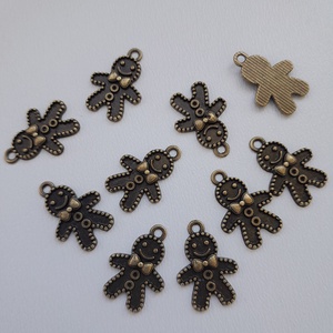 Fém medál - 18x13mm - mézeskalács - 10 db / csomag - sárgaréz szín, Kellékek & szerszámok, Ékszerkellék, Medál csomag, , MESKA