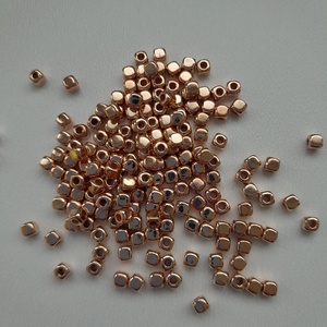 Akrilgyöngy - 3x3x3mm - rózsaarany szín - választható kiszerelés - Meska.hu