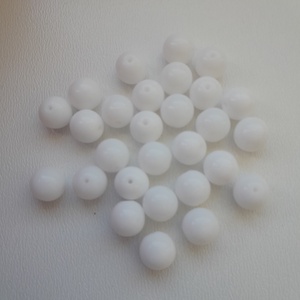 Cseh üveggyöngy golyó - 8mm - 28 db / csomag - fehér, Kellékek & szerszámok, Gyöngyfűzés kellékek, Üveggyöngy, , MESKA