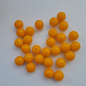 Cseh üveggyöngy golyó - 8mm - 28 db / csomag - narancs, Kellékek & szerszámok, Gyöngyfűzés kellékek, Üveggyöngy, , MESKA