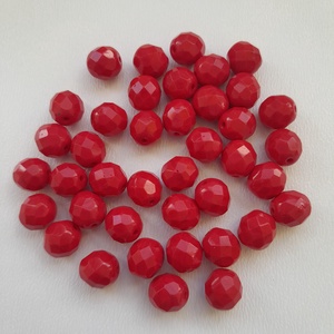 Cseh csiszolt üveggyöngy - 8mm - 30 db / csomag - piros, Kellékek & szerszámok, Gyöngyfűzés kellékek, Üveggyöngy, Ékszerkészítés, MESKA