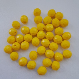 Cseh csiszolt üveggyöngy - 8mm - 30 db / csomag - citrom, Kellékek & szerszámok, Gyöngyfűzés kellékek, Üveggyöngy, Ékszerkészítés, MESKA