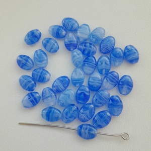 Cseh üveggyöngy - 9 x 6,5 x 4 mm - 30 db / csomag - kék, Kellékek & szerszámok, Gyöngyfűzés kellékek, Üveggyöngy, , MESKA