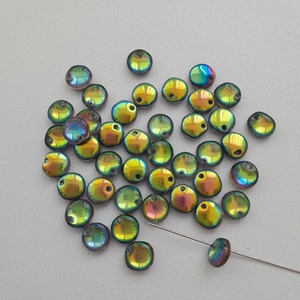 Cseh üveggyöngy - 6x3mm - 40 db / csomag - színjátszós, Kellékek & szerszámok, Gyöngyfűzés kellékek, Üveggyöngy, , MESKA