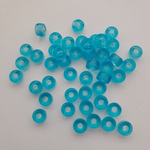 Cseh nagylyukú üveggyöngy - 6x4mm - 45 db / csomag - kék, Kellékek & szerszámok, Gyöngyfűzés kellékek, Üveggyöngy, , MESKA