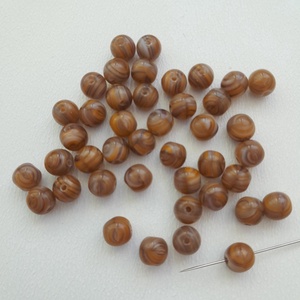 Cseh üveggyöngy golyó - 5,5mm - 42 db / csomag - barnás, Kellékek & szerszámok, Gyöngyfűzés kellékek, Üveggyöngy, , MESKA