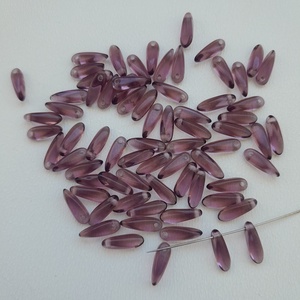 Cseh üveggyöngy - 9x3mm - 60 db / csomag - lila, Kellékek & szerszámok, Gyöngyfűzés kellékek, Üveggyöngy, , MESKA