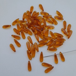 Cseh üveggyöngy - 9x3mm - 60 db / csomag - barna, Kellékek & szerszámok, Gyöngyfűzés kellékek, Üveggyöngy, , MESKA