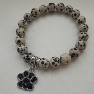 Dalmata jáspis ásványkarkötő - ékszer - karkötő - ásványkarkötő - Meska.hu
