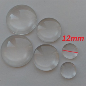 Üveglencse - 12mm - 10 db / csomag - átlátszó, Kellékek & szerszámok, Gyöngyfűzés kellékek, Üveglencse, , MESKA