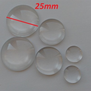 Üveglencse - 25mm - 10 db / csomag - átlátszó, Kellékek & szerszámok, Gyöngyfűzés kellékek, Üveglencse, , MESKA