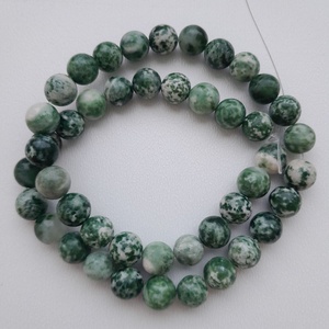 Jade zöld pettyes szál - 8mm (44db / szál), Kellékek & szerszámok, Ásvány alapanyag, Ásványfüzér, , MESKA