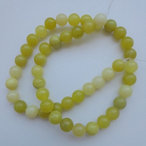 Szerpentin sárga szál - 8mm (44db / szál) - kellékek & szerszámok - ásvány alapanyag - ásványfüzér - Meska.hu