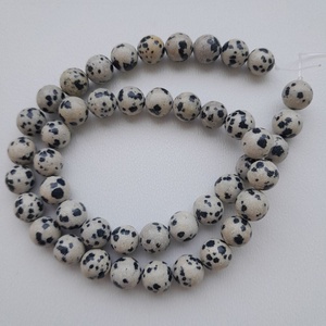 Dalmata jáspis szál - 8mm (44db / szál) - kellékek & szerszámok - ásvány alapanyag - ásványfüzér - Meska.hu