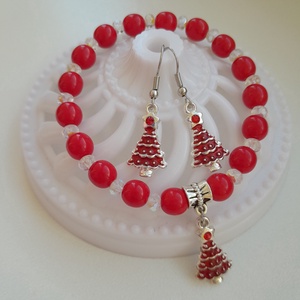 Karácsonyi fenyőfás ékszerszett - karkötő, fülbevaló - ékszer - ékszerszett - Meska.hu Karácsonyi fenyőfás ékszerszett - karkötő, fülbevaló - ékszer - ékszerszett - Meska.hu