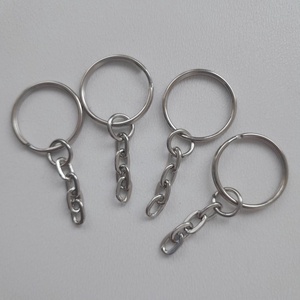 Kulcstartó alap - 20mm - rhodium szín - 10 db / csomag - Meska.hu