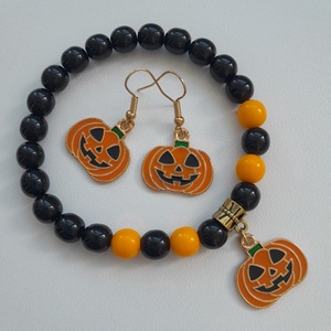 Sütőtök ékszerszett - karkötő, fülbevaló - ékszer - ékszerszett - Meska.hu