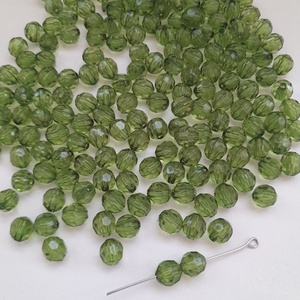 Akrilgyöngy - 8mm - zöld - választható kiszerelés, Kellékek & szerszámok, Gyöngyfűzés kellékek, Műanyag gyöngy, , MESKA