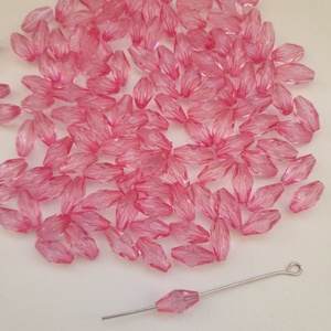 Akrilgyöngy - 10x5mm - rózsaszín - választható kiszerelés, Kellékek & szerszámok, Gyöngyfűzés kellékek, Műanyag gyöngy, , MESKA