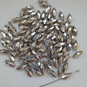 Akrilgyöngy - 12x6mm - fényes szürke- választható kiszerelés - Meska.hu