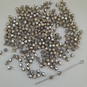 Akrilgyöngy - 4mm - fényes szürke- választható kiszerelés - Meska.hu