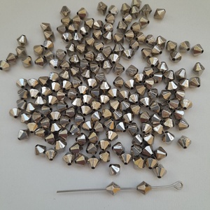 Akrilgyöngy - 6mm - fényes szürke- választható kiszerelés - Meska.hu