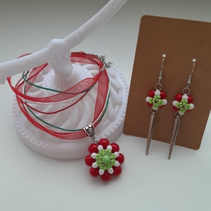 Nemzeti színű gyöngyös ékszer - ékszer - ékszerszett - Meska.hu