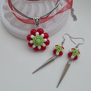 Nemzeti színű gyöngyös ékszer - ékszer - ékszerszett - Meska.hu