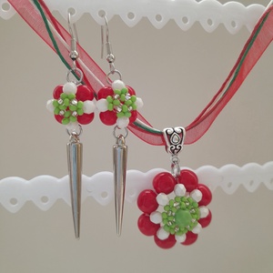 Nemzeti színű gyöngyös ékszer - ékszer - ékszerszett - Meska.hu