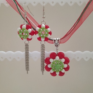 Nemzeti színű gyöngyös ékszer - ékszer - ékszerszett - Meska.hu