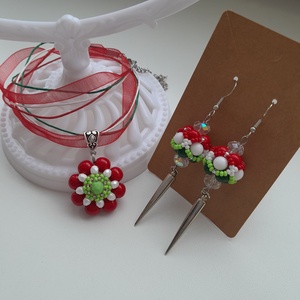 Nemzeti színű gyöngyös ékszer - ékszer - ékszerszett - Meska.hu