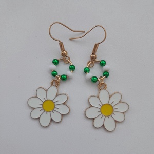 Fülbevaló - virág, Ékszer, Fülbevaló, Lógó fülbevaló, Ékszerkészítés, MESKA