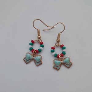 Fülbevaló - masni, Ékszer, Fülbevaló, Lógó fülbevaló, Ékszerkészítés, MESKA