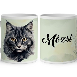 Névvel kérhető - Chantilly / Tiffany macska portré mintás bögre, Otthon & Életmód, Konyhafelszerelés, tálalás, Tálalás, Bögre & Csésze, , MESKA