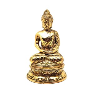 Réz figura Buddha lótusz arany 12x7cm, Otthon & Életmód, Dekoráció, Spiritualitás, , MESKA