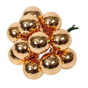 Üveggömb pick 2,5 cm - pekándió barna - fényes 12 db, Kellékek & szerszámok, Dekorációs kellékek, Üveggömb pick, , MESKA