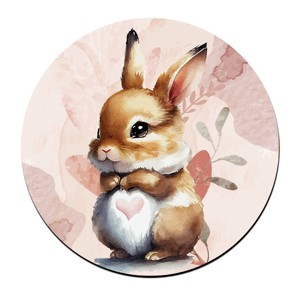 Szíves pocakú nyuszika mintás bögre alátét, , , MESKA