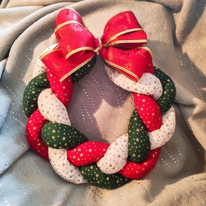 Textil kopogtató karácsonyi mintával - Meska.hu