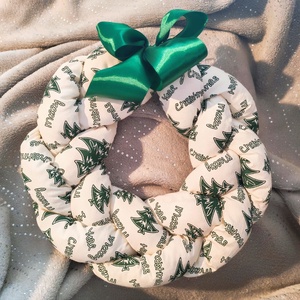 Textil kopogtató karácsonyi mintával - otthon & életmód - dekoráció - ajtó- és ablak dekoráció - ajtódísz & kopogtató - Meska.hu