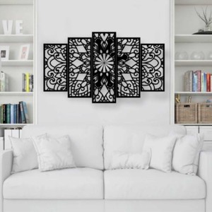 Mandala falikép fából , 5 részes, Otthon & Életmód, Dekoráció, Spiritualitás, Mandala, , MESKA